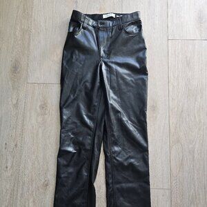 Faux leather pants